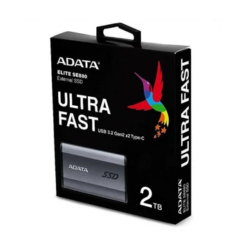 ADATA ELITE SE880 USB-C 3.2 GEN 2x2 KÜLSŐ SSD MEGHAJTÓ 2TB SZÜRKE