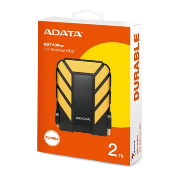 ADATA HD710 PRO 2,5 COL USB 3.1 KÜLSŐ MEREVLEMEZ 2TB SÁRGA