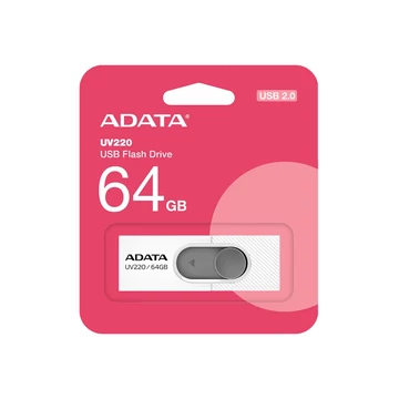 ADATA USB 2.0 PENDRIVE UV220 64GB FEKETE/SZÜRKE