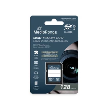 MEDIARANGE SDXC CL10 MEMÓRIAKÁRTYA 128GB [80MB/S]