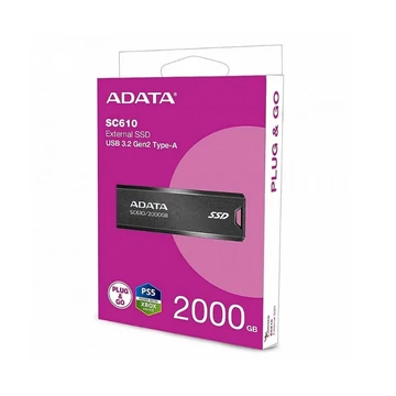 ADATA SC610 USB 3.2 GEN 2 KÜLSŐ SSD MEGHAJTÓ 2000GB FEKETE