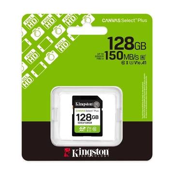 KINGSTON CANVAS SELECT PLUS SDXC 128GB CL 10 UHS-I U1 A1 V10 (150 MB/S)