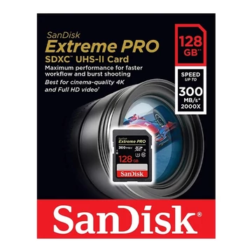 SANDISK EXTREME PLUS SDXC 512GB CLASS 10 UHS-I U3 V30 190/130 MB/s
