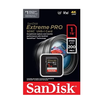 SANDISK EXTREME PRO SDXC 1TB CLASS 10 UHS-I U3 V30 200/140 MB/s