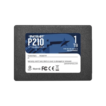 PATRIOT P210 2,5 COL MÉRETŰ SATA III 520/430 MB/s 7mm SSD MEGHAJTÓ 1TB