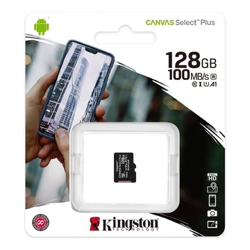 KINGSTON CANVAS SELECT PLUS MICRO SDXC 128GB CLASS 10 UHS-I U1 A1 V10 (100 MB/s)