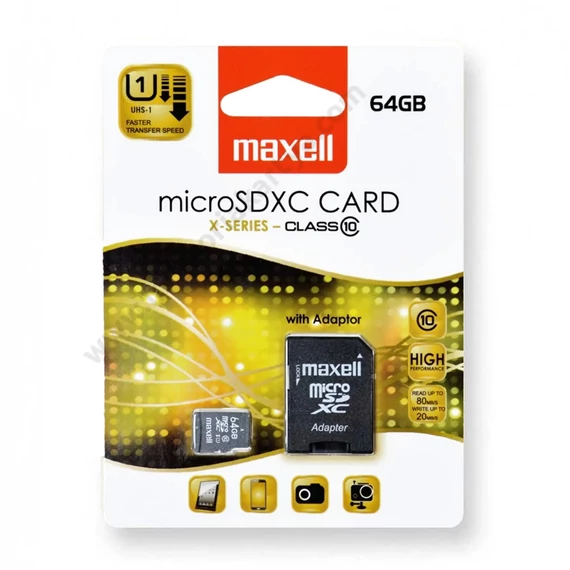Maxell X-SERIES 64GB Micro SDHC + adapter Class 10 (80 MB/s)