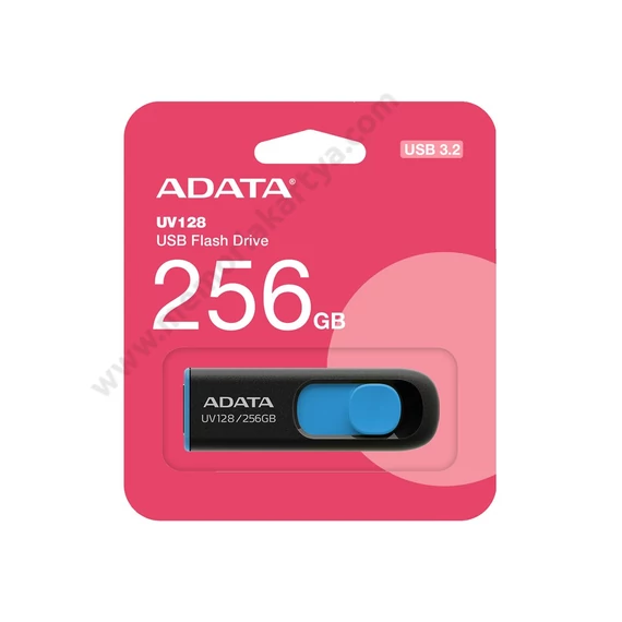 ADATA USB 3.2 DASHDRIVE CLASSIC UV128 256GB FEKETE/KÉK