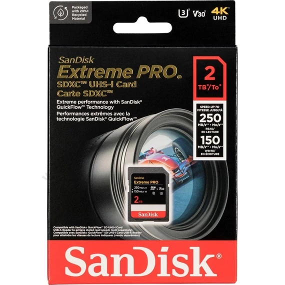 SANDISK EXTREME PRO SDXC 2TB CLASS 10 UHS-I U3 V30 200/140 MB/s