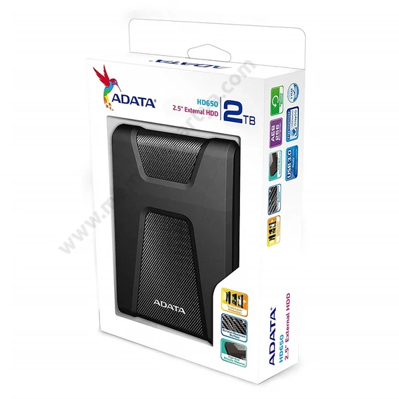 ADATA HD650 2,5 COL USB 3.1 KÜLSŐ MEREVLEMEZ 2TB FEKETE
