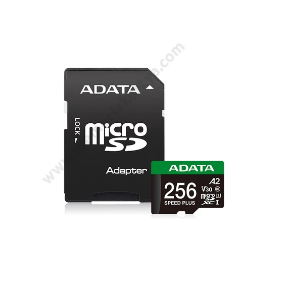ADATA SPEED PLUS MICRO SDXC 256GB + ADAPTER CLASS 10 UHS-I U3 A2 V30 180/160 MB/s