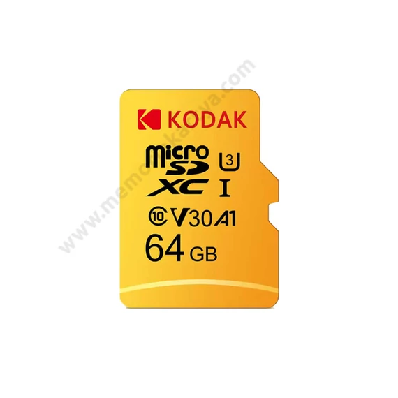 KODAK ULTRA YELLOW MICRO SDXC 64GB CLASS 10 UHS-I U3 A1 V30 100/80 MB/s