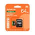 Kép 2/2 - ADATA SPEED PLUS MICRO SDXC 64GB + ADAPTER CLASS 10 UHS-I U3 A2 V30 160/140 MB/s