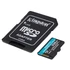 Kép 3/3 - KINGSTON CANVAS GO PLUS MICRO SDXC 256GB + ADAPTER CLASS 10 UHS-I U3 A2 V30 170/90 MB/s