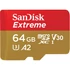 Kép 3/4 - SANDISK EXTREME MOBILE MICRO SDXC 64GB + ADAPTER CLASS 10 UHS-I U3 A2 V30 170/80 MB/s
